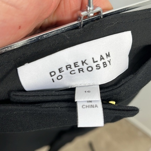 Derek Lam 10 Crosby Robertson‎ Crop Flare Pants Black size 16 - Picture 4 of 10